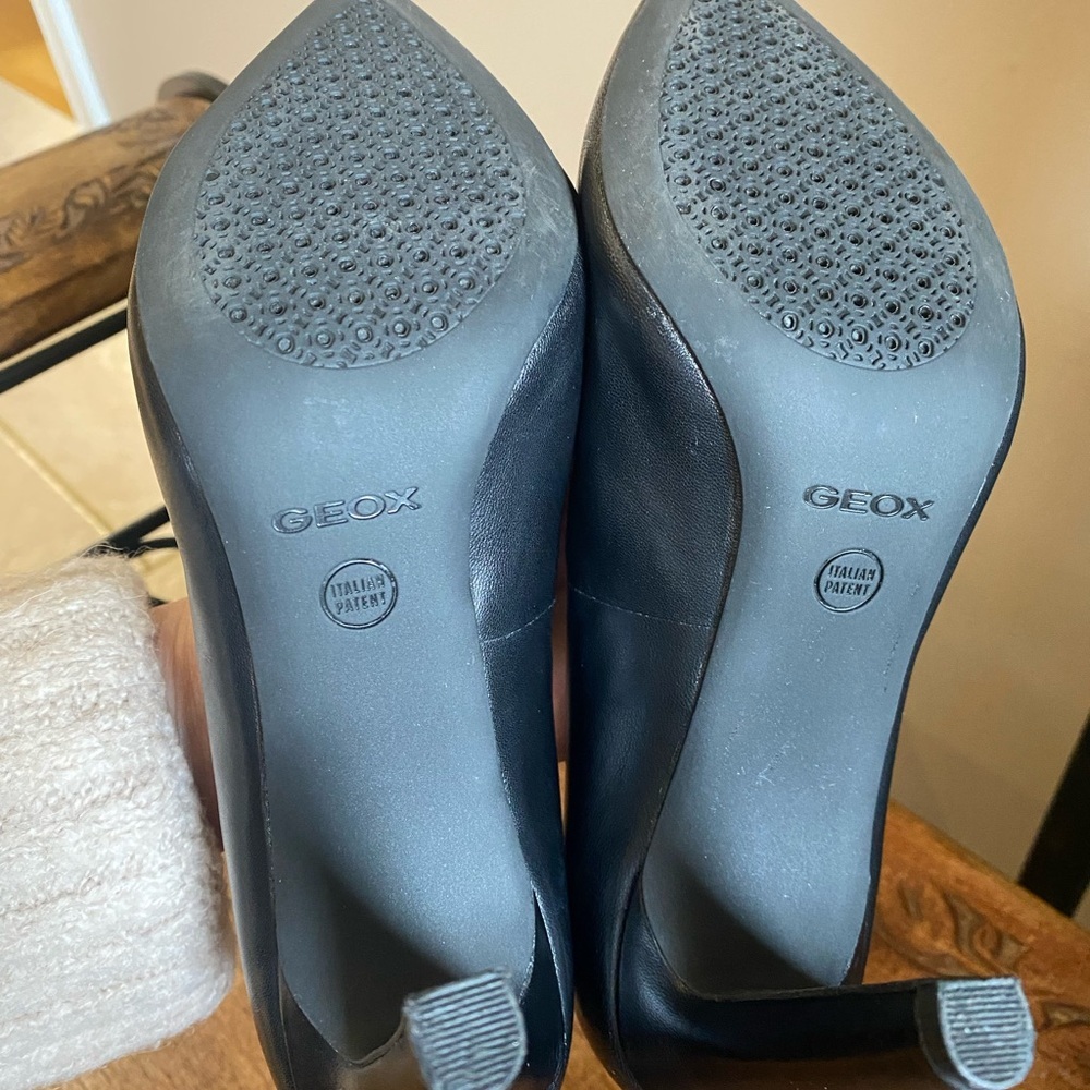 Geox High Heeled Black and White Pattern Shoes Size 36 - Picture 4 of 12
